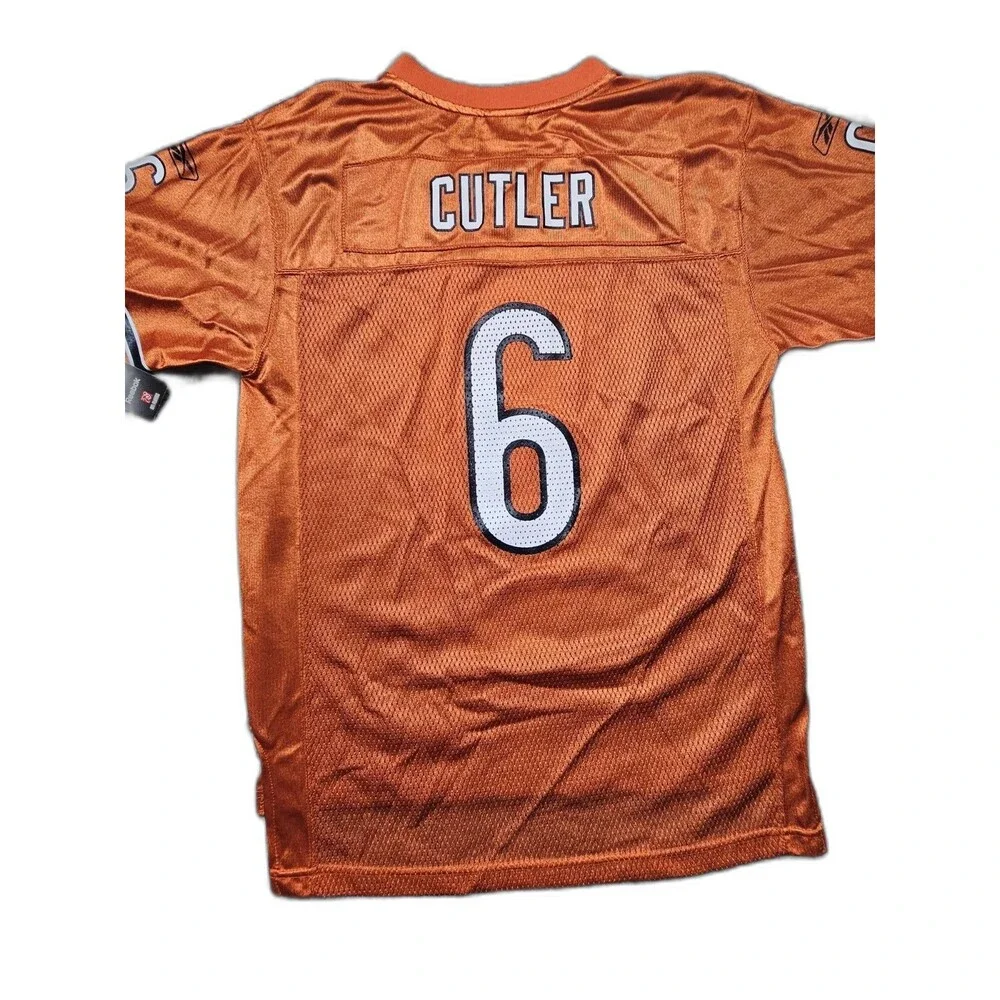 VTG Chicago Bears Jay Cutler NFL Football Orange Jersey Reebok YOUTH Large 14-16